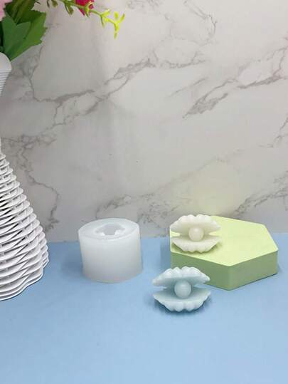 1 pieza Nuevo molde de silicona en forma de concha 3D, molde de yeso o resina epoxi para manualidades, decoración de escritorio para el hogar