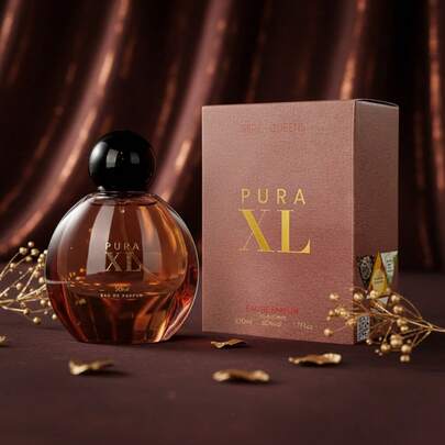 EverlyX Pura XL von Reyes Queens Damenparfüm – 50 ml Eau de Parfum mit süßen, warmen und holzigen Noten – Duft mit Charakter, ideal für besondere Anlässe oder den Abend – Elegantes Design in bernsteinfarbener und schwarzer Flasche – ✅ Lieferung in 3-5 Tagen