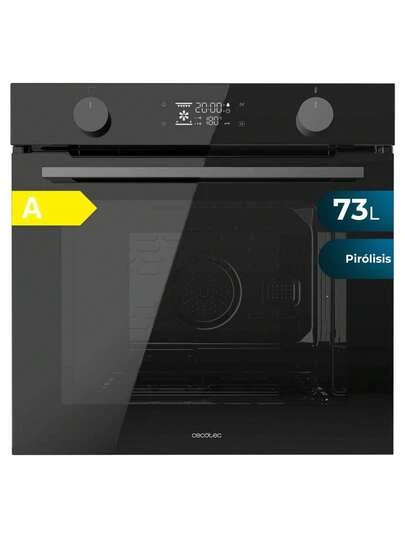  Horno Pirolítico Cecotec Bolero Hexa P526000 Glass Black A: Disfruta de una Cocina Familiar con 73L de Capacidad y 9 Funciones Versátiles para el Mejor Sabor - Control Táctil para Manejo Fácil, Limpieza Sencilla con Pirólisis y Ahorro Energético con Clase A - Seguridad Máxima con Puerta Cuádruple Glass y Ventilador de Refrigeración para un Uso Seguro y Eficiente - Potencia de 2800W para Recetas Perfectas y Resultados Profesionales en Cada Preparación.