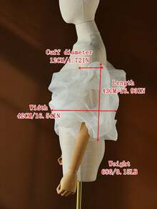 1对白色薄纱袖口，公主风臂套，适合婚纱、礼服、派对场合 - 乳白色 - 查看 9