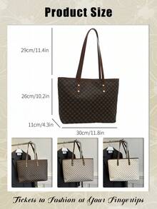 New Fashionable Luxury High-End Versatile Ladies Shoulder Tote Bag For Women, Large Capacity Handbags, Fashionable Retro PU Shoulder Bags, Casual Minimalist Satchel Purse, Suitable For Commuting, Work, Gatherings, Parties, Travel Essentials, School Supplies, Travel Accessories - Nhiều màu - Xem 5