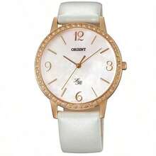 Orient Reloj de mujer de cuero blanco FQC0H002W0 - Blanco - Ver 4