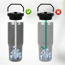 Stainless Steel Accessories Iceflow Flip 30oz, 6 Pack Metal Reusable Stainless Steel Tumbler Straws With 2PCS Straw Cleaner Brushes Parts Accessories - 銀色 - 查看 6