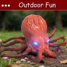 Remote Control Animals Crawling RC Octopus Toy With Blue LED Eyes & Realistic Movement Crawling, Cool Gag Gifts Or Birthday Gift For Boys Girls Ages 6+ - Red - View 8