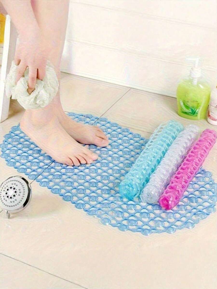 1 件装中号防滑浴缸垫，带吸盘和排水孔，透明防滑淋浴垫，带吸盘，防滑马桶垫，防霉抗菌，适用于淋浴、浴缸、马桶，防滑浴室垫 - A - 查看 1