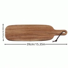 Tabla de cortar de queso rectangular con asa grande, tabla de cortar rectangular, tabla de cortar de madera maciza, tabla de cortar con compartimentos, tabla de cortar de palisandro - Ver 7
