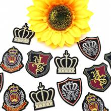 4pcs Crown & Shield Embroidered Patches - Iron-On And Sew-On, With Heat Adhesive Backing, Suitable For Jackets, Hats, Backpacks And DIY Crafts - Badge - View 6