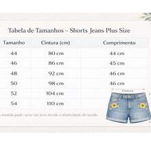 Women's Plus Size Denim Shorts With Elastane And Sunflower Embroidery - Comfort And Style - 藍白色 - 查看 10
