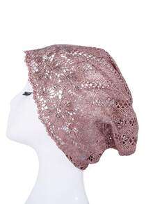 Ladies' Breathable, Fashionable And Simple Lace Pullover Hat, Outdoor Sun Shading And Sun Protection Pile Hat, Flower Printed Party Polyester Fiber (Polyester) Hollow Out - Women's Openwork Hat - View 11