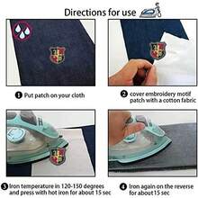 4pcs Crown & Shield Embroidered Patches - Iron-On And Sew-On, With Heat Adhesive Backing, Suitable For Jackets, Hats, Backpacks And DIY Crafts - Badge - View 5