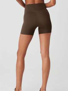 Alo Yoga Alo Airlift Short Casual Gym Sports & Work Out Shorts Yoga Pilates - Coffee Brown - View 4