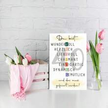 1pc 40th Birthday Card Woman Man, Beautiful 40th Birthday Card With Special Designs, 40th Greeting Cards For Friends, Lovers And Parents - View 7