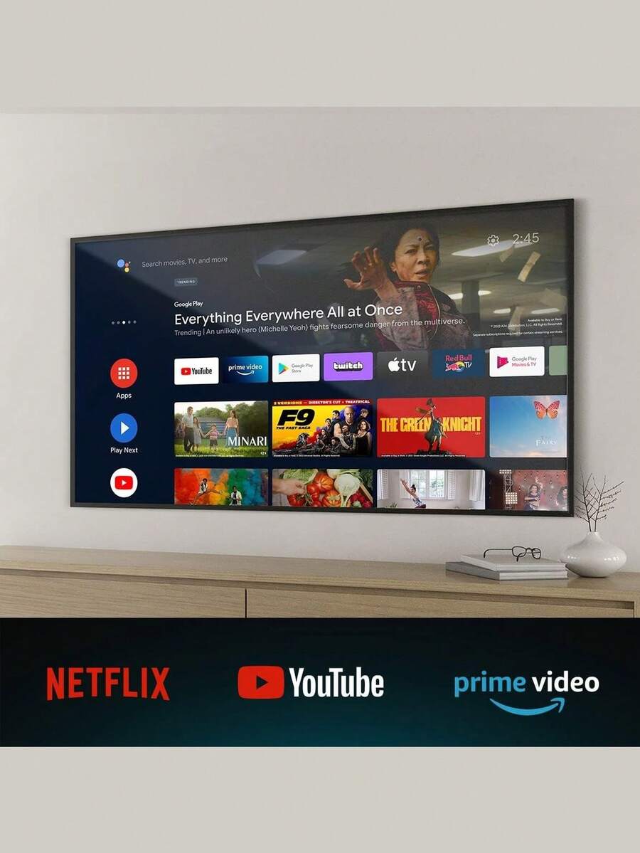 Cecotec 75吋智慧LED電視A3系列ALU30075S:4K超高畫質解析度與Android TV 11作業系統,為您帶來極致的觀賞體驗。使用Google Assistant控制電視,並透過Chromecast輕鬆投影螢幕。杜比視界與HDR10技術,呈現超過10億種色彩,帶來栩栩如生的畫面。無邊框設計,打造沉浸式觀賞體驗。配備HDMI 2.1和藍牙等先進連接方式。是追求創新與品質娛樂體驗使用者的理想選擇。 - 查看 1