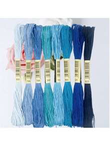 50pcs/100pcs 6-Ply 8m Embroidery Thread, 100 Colors Polyester Yarn, Random Color Cross Stitch Thread, Rainbow Sewing Thread, High Quality Embroidery Floss - Mixed Multi-Color Threads, Suitable For Cross Stitch, Sewing And Crafts - Sewing Accessories, Twist Tie Bag, Fit For DIY Embroidery, Sewing And Handmade - Multicolor - View 24