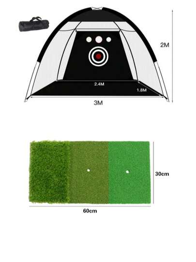 Rede de golfe para swing e chipping ao ar livre, rede multifuncional para prática de golfe.