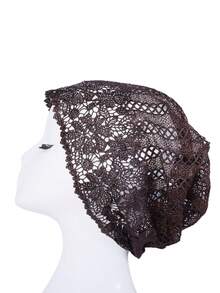 Ladies' Breathable, Fashionable And Simple Lace Pullover Hat, Outdoor Sun Shading And Sun Protection Pile Hat, Flower Printed Party Polyester Fiber (Polyester) Hollow Out - Women's Openwork Hat - View 6