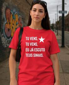 Unisex T-Shirt Make The L You I Already Hear Your Signals Left Thirteen Luiz Inácio - Rojo - Ver 2