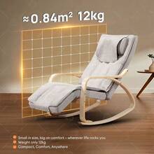 PEYMALERA Silla Mecedora De Masaje Multifuncional Vibración Reclinable - Tipo de Enchufe A USA (110-127V) - Ver 7