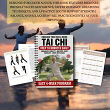 Tai Chi Practice Manual Suitable For Elderly And Beginners - Spiral-Bound Martial Arts Training Guide, Including Progressive Daily Practice Pages, Gentle Tai Chi Movements, And Learner's Practice Instructions. - A5 - View 4
