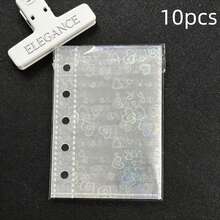 A6/A7/M5 Heart-Shaped Refill Pages, Transparent Double-Sided Inserts, Laser Series Refills, PP Material Replacement Pages, Transparent Inserts, 3D Embossed Sticker Book. Suitable For Candy Stickers, Sticker Albums, Student ID Cards, A7 Sticker Books, A6 Sticker Books, M5 Nail Art Books, Mini Scrapbooks, Photo Albums, Planners, Pocket Books - Sets - View 12