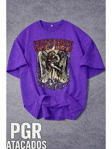 Slash Axel Rose T-Shirt, International Rock Band, Unisex, Men's/Women's, 100% Cotton, Premium Top Quality Streetwear, New Release, Immediate Shipping, Various Colors!! - 紫色 - 查看 1