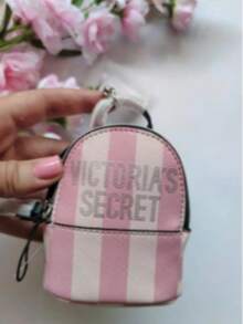 Victorias Secret llavero Monedero De Mochila Victoria's Secret Rosado  Casual  Bohemio  Fiesta  Encantador  Calle  EleganteElegancia    Fibra Sintética    Geométrico    mochila llavero - Rosa - Ver 2