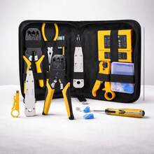 Kit Ferramentas  Alicate de Crimpagem para Conectores De Rede | com Testador de Cabo e Ferramentas Completo RJ45 RJ11 - Kit completo - Visão 1