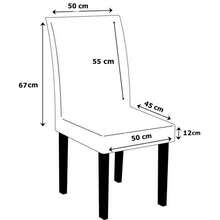 Capa Para Cadeira De Jantar Mesa 4 Lugares - Malha Lisa - Marrom - Visão 2