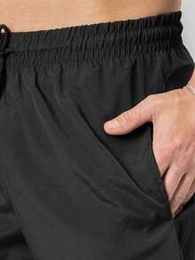 Kit Of 3 Premium Men's Gym Shorts Luzzoo Training Beach Running Shorts, Elasticated Lightweight Fabric - Đen/ Chì/ Be - Xem 4
