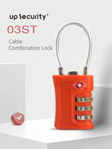 1pc TSA Approved Travel Luggage Lock, Self-Set Combination Lock, Suitable For School Gym Lockers, Luggage, File Cabinets, Tool Boxes, Boxes, ABS Steel Cable Luggage Lock, Travel Essential Portable Lock, Applicable For Dorm, School Supplies, Travel Backpack, Suitcase, Luggage, Travel Gear, Fitness Equipment, TSA Approved Lock - Multicolor - View 2