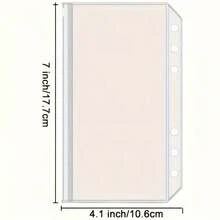 7个A6拉链信封袋 - 可重复使用，可作现金信封、礼品袋、收纳袋、文件袋、账单整理袋，适用于办公室、小物件收纳，简约风格 - 收納袋 - 查看 3