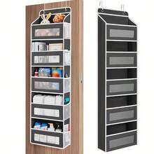 [Thickened 5-Layer Storage Box] Over-The-Door Hanging Storage Organizer With 5 Layers And 10 Large Capacity Pockets | 44lbs Weight Capacity Non-Tipping Over-The-Door Storage Rack, Space-Saving Hanging Shelves For Bedroom, Bathroom, Pantry, Room - Easy-To-Clean Fabric Structure, Suitable For Home, Office, Dorm - Organizing Rack, Home Storage, Lightweight Design, Sturdy Structure, Ideal Choice For Small Space Living - View 12