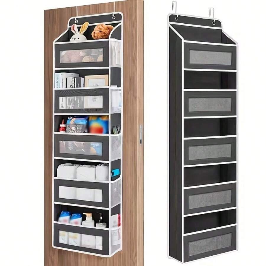 [Hộp đựng đồ 5 tầng dày dặn] Giá treo đồ gắn cửa 5 tầng với 10 ngăn lớn | Chịu tải 44lbs, không bị đổ, giá treo đồ tiết kiệm không gian cho phòng ngủ, phòng tắm, phòng bếp, phòng khách - Chất liệu vải dễ lau chùi, phù hợp cho nhà ở, văn phòng, ký túc xá - Giá sắp xếp đồ đạc, lưu trữ tại nhà, thiết kế nhẹ, cấu trúc chắc chắn, lựa chọn lý tưởng cho không gian sống nhỏ.