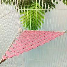 Perchoir pour perroquet, hamac respirant, perchoir pour oiseaux, accessoire de cage à jouet d'escalade, hamac triangulaire confortable pour l'été pour animaux de compagnie, lit suspendu à bascule - Voir 10