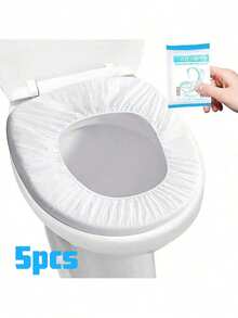 50pcs Disposable Waterproof Non-Woven Toilet Seat Cover, Portable Individually Wrapped Hygienic Toilet Pad, Travel Essentials For Hotel Hospital Public Restroom, Clean Toilet Seat Mat For Home Office Outdoor Use - Multicolor - View 10