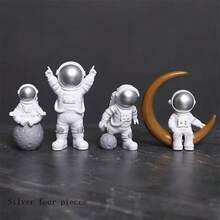 1pc Astronaut Figurine Decor, Suitable For Car/Home Decoration, Adopting Modern European Style, Ideal For Birthday Gift, Halloween Gift, Perfect Home Decor, Applicable For Room, Wall, Home, Bedroom - Type a - View 4