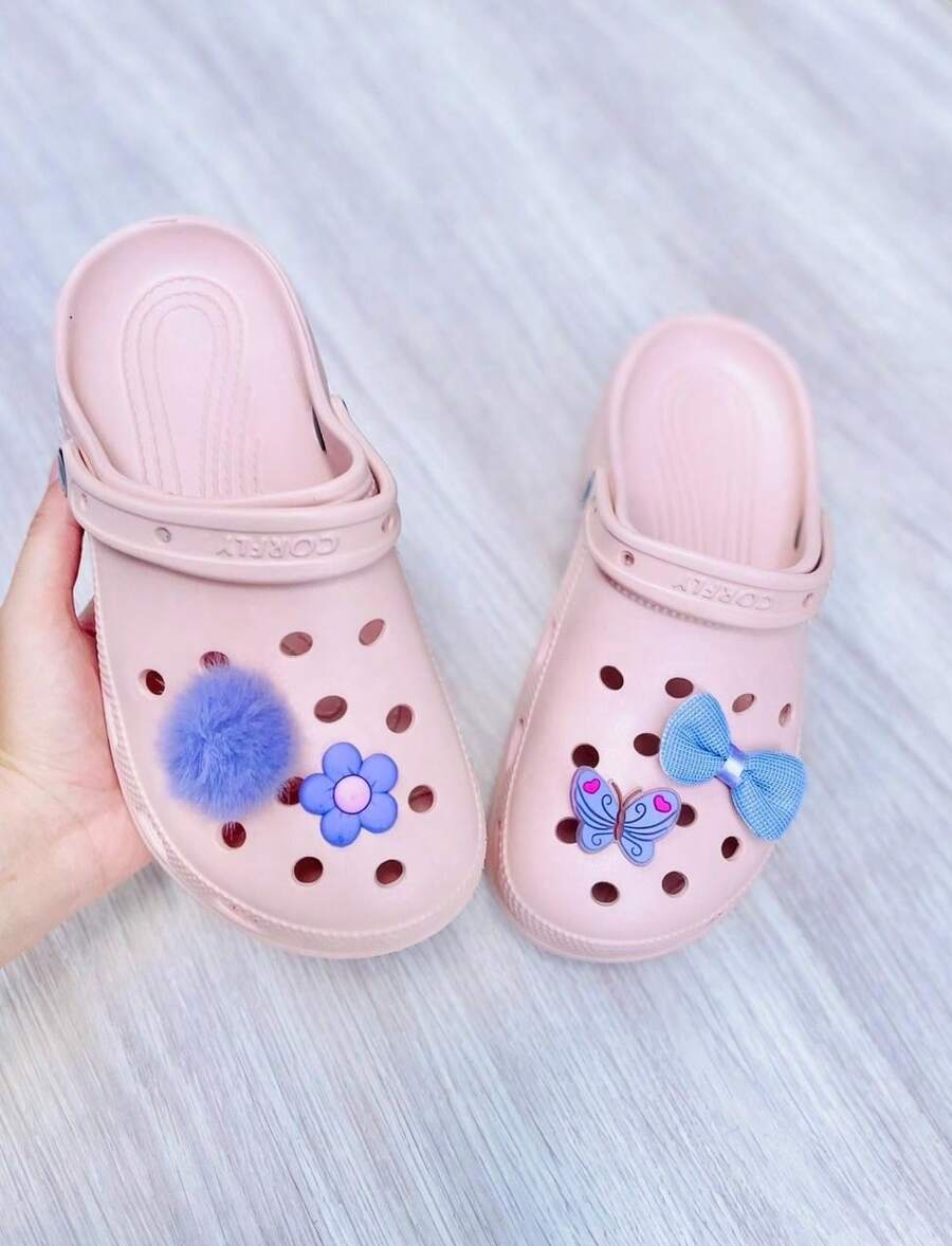 Babuchee de Plataforma salto altoo 100% EVA com aleatoriamente pingente - Macio e Confortável - salmão - Visão 1