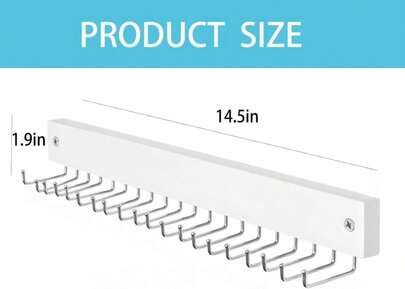 CXYNDFA Wall-Mounted Belt And Tie Hanger, Wood Space-Saving Belt Rack With 20 Rotating Hooks - Multi-Functional Closet Organizer For Ties, Belts, Scarves &Amp; Accessories