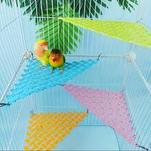 Perchoir pour perroquet, hamac respirant, perchoir pour oiseaux, accessoire de cage à jouet d'escalade, hamac triangulaire confortable pour l'été pour animaux de compagnie, lit suspendu à bascule - Voir 1
