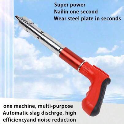 手持式迷你钢钉枪 - 5速可调迷你钉枪 - 混凝土钉枪套装 - 木工和装饰 - 内置气动钉枪，适用于红砖墙、混凝土墙（钉枪套装） 注意：本产品不包含钉子。