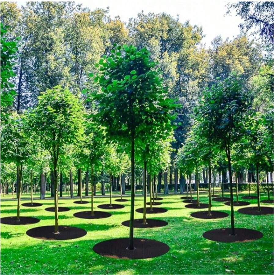 Tree Protection Ring, Garden Cover Mat Landscape Fabric, Non-Woven Breathable Round Black Tree Trunk Protector, Suitable For Outdoor Plants, 20.5/16.5/12.6 Inches - A - View 1