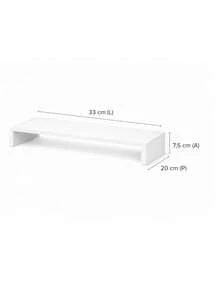 suporte para base de monitor de mesa em mdf branco - Branco - Visão 4