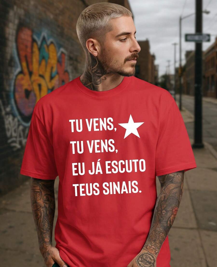 Unisex T-Shirt Make The L You I Already Hear Your Signals Left Thirteen Luiz Inácio - Rojo - Ver 1