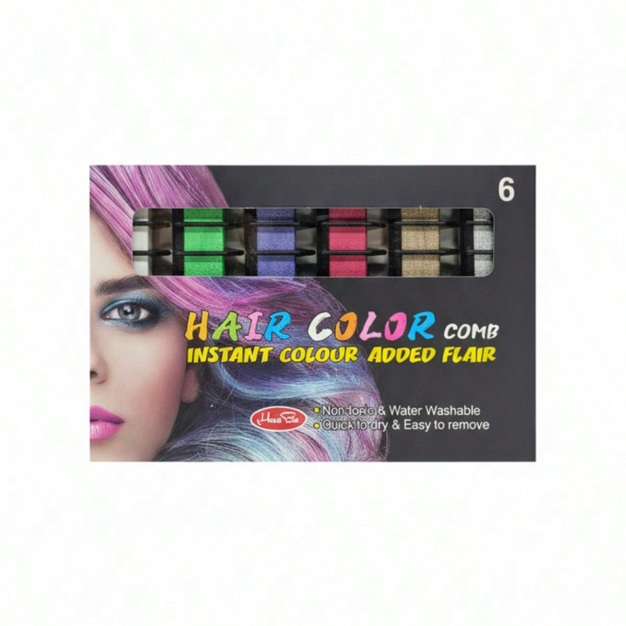 Set de 6 Peines de Tinte Temporal para Cabello - Colores Vibrantes, Lavable y Fácil de Usar para Niños y Adultos