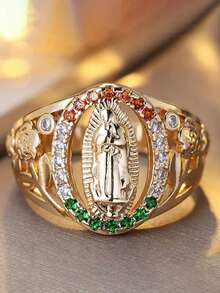 1枚奢华立方氧化锆戒指，女士婚礼订婚派对珠宝，情人节礼物 - 1# - 查看 17