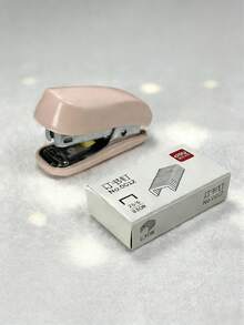 Stapler Set, Small Mini Cute Student With 12-Gauge Stapler, Labor-Saving Household Children's Stapler, Office Small Stapler, Compact Stapler, Easy To Carry (1 Stapler + 1 Staple/Card) - Stapler Set (Pink) - View 7