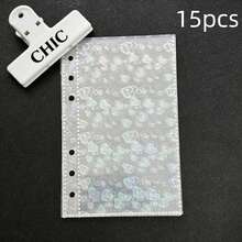 A6/A7/M5 Heart-Shaped Refill Pages, Transparent Double-Sided Inserts, Laser Series Refills, PP Material Replacement Pages, Transparent Inserts, 3D Embossed Sticker Book. Suitable For Candy Stickers, Sticker Albums, Student ID Cards, A7 Sticker Books, A6 Sticker Books, M5 Nail Art Books, Mini Scrapbooks, Photo Albums, Planners, Pocket Books - Sets - View 13