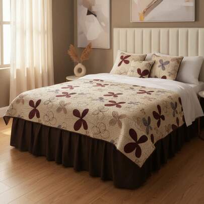 Colcha Prime 2 Vistas Con Capitonado Super Frescas Con Cojines Decorativos Matrimonial