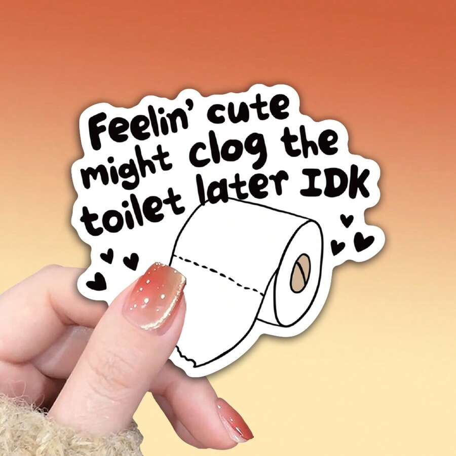 Funny Toilet Paper Meme Sticker 