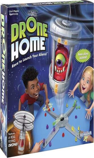 Drone Home -- First Ever Game With A Real, Flying Drone -- Great, Family Fun! -- For 2-4 Players -- Ages 8+